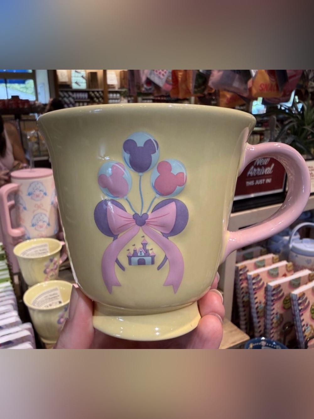 Disney Parks 2026 Magic Kingdom Castle Mickey Balloons Ceramic Coffee Mug New